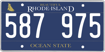 RI license plate 587975