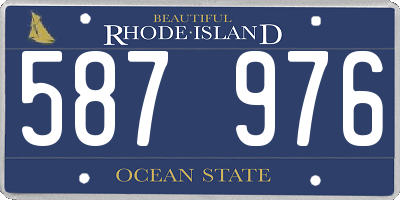 RI license plate 587976
