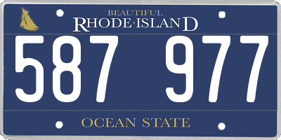 RI license plate 587977