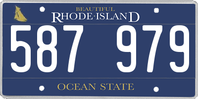 RI license plate 587979