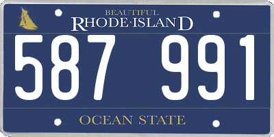 RI license plate 587991