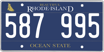RI license plate 587995