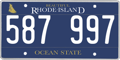 RI license plate 587997