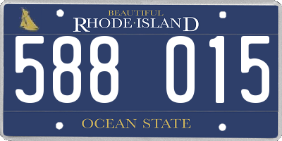RI license plate 588015