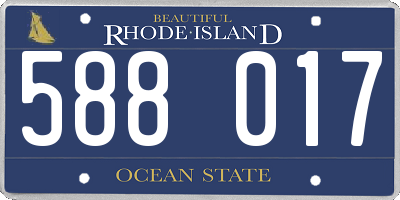 RI license plate 588017
