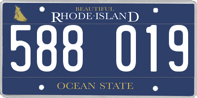 RI license plate 588019