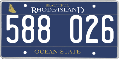 RI license plate 588026