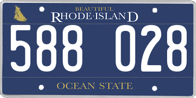 RI license plate 588028