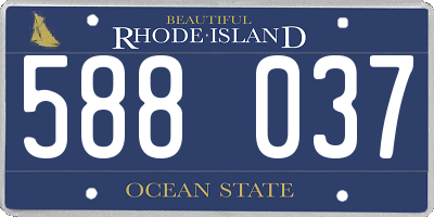 RI license plate 588037