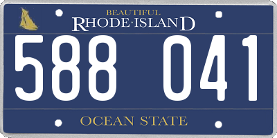 RI license plate 588041