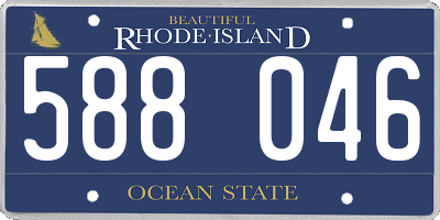 RI license plate 588046