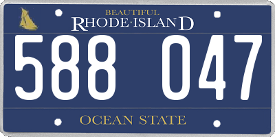 RI license plate 588047