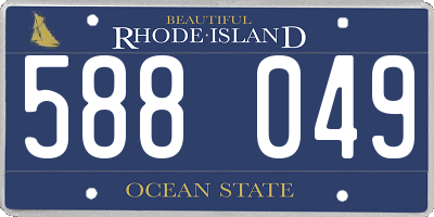 RI license plate 588049