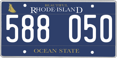 RI license plate 588050