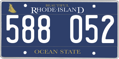 RI license plate 588052