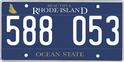 RI license plate 588053