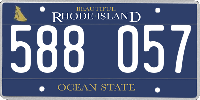 RI license plate 588057