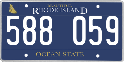 RI license plate 588059