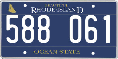 RI license plate 588061