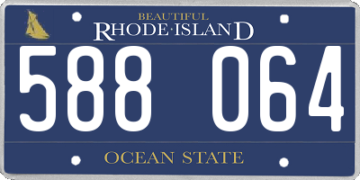 RI license plate 588064
