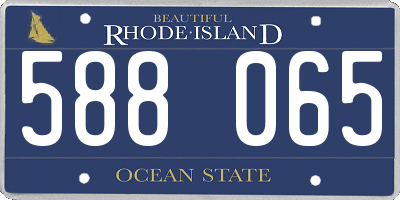 RI license plate 588065