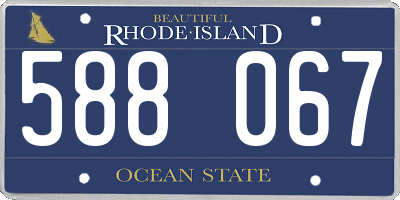 RI license plate 588067