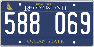 RI license plate 588069