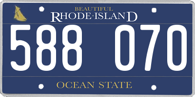 RI license plate 588070