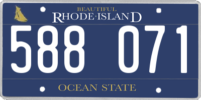 RI license plate 588071