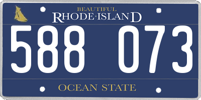 RI license plate 588073