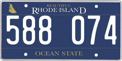 RI license plate 588074