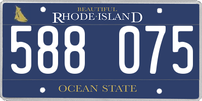 RI license plate 588075