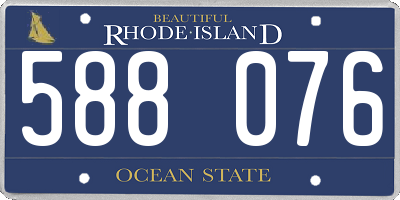 RI license plate 588076
