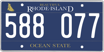 RI license plate 588077
