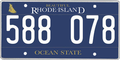RI license plate 588078