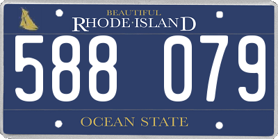 RI license plate 588079