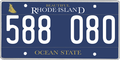 RI license plate 588080
