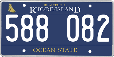 RI license plate 588082