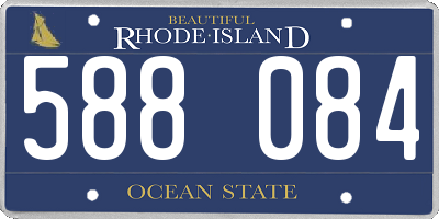 RI license plate 588084