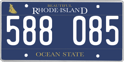RI license plate 588085
