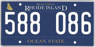 RI license plate 588086