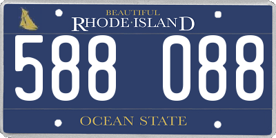 RI license plate 588088