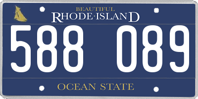 RI license plate 588089