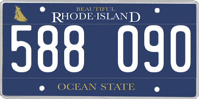 RI license plate 588090