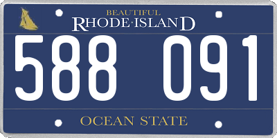 RI license plate 588091