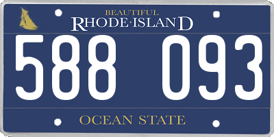 RI license plate 588093