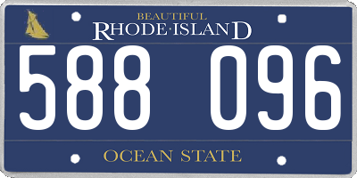 RI license plate 588096