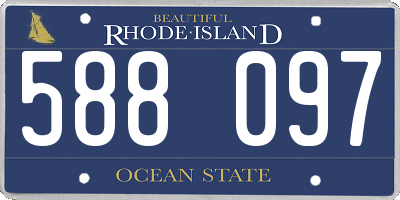 RI license plate 588097
