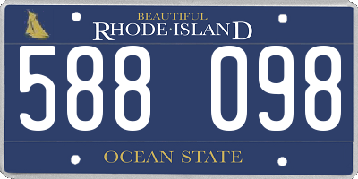RI license plate 588098