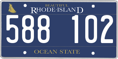 RI license plate 588102